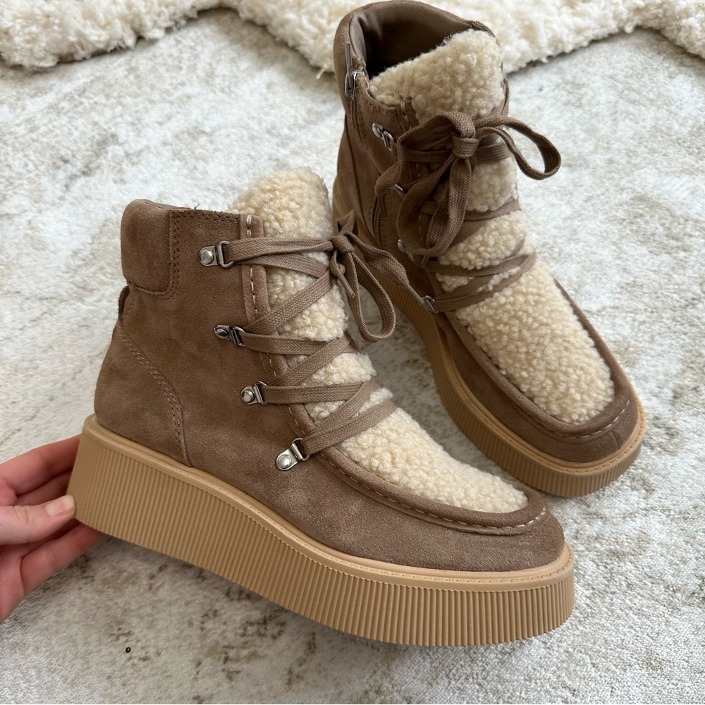 Dolce Vita winter boots Jasmin 7.5 truffle sherpa